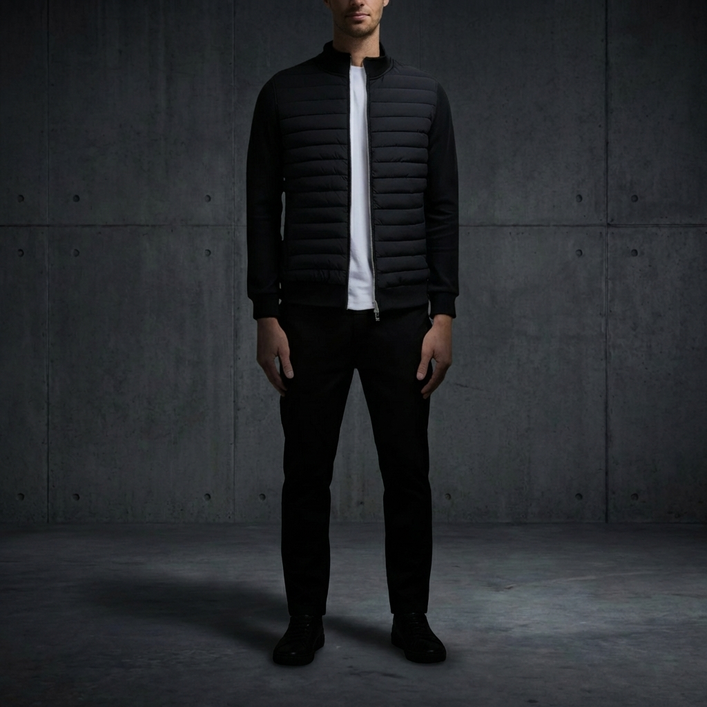 MEN’S JACKET | HYBRID PUFFER | JERSEY & WOVEN PANELS