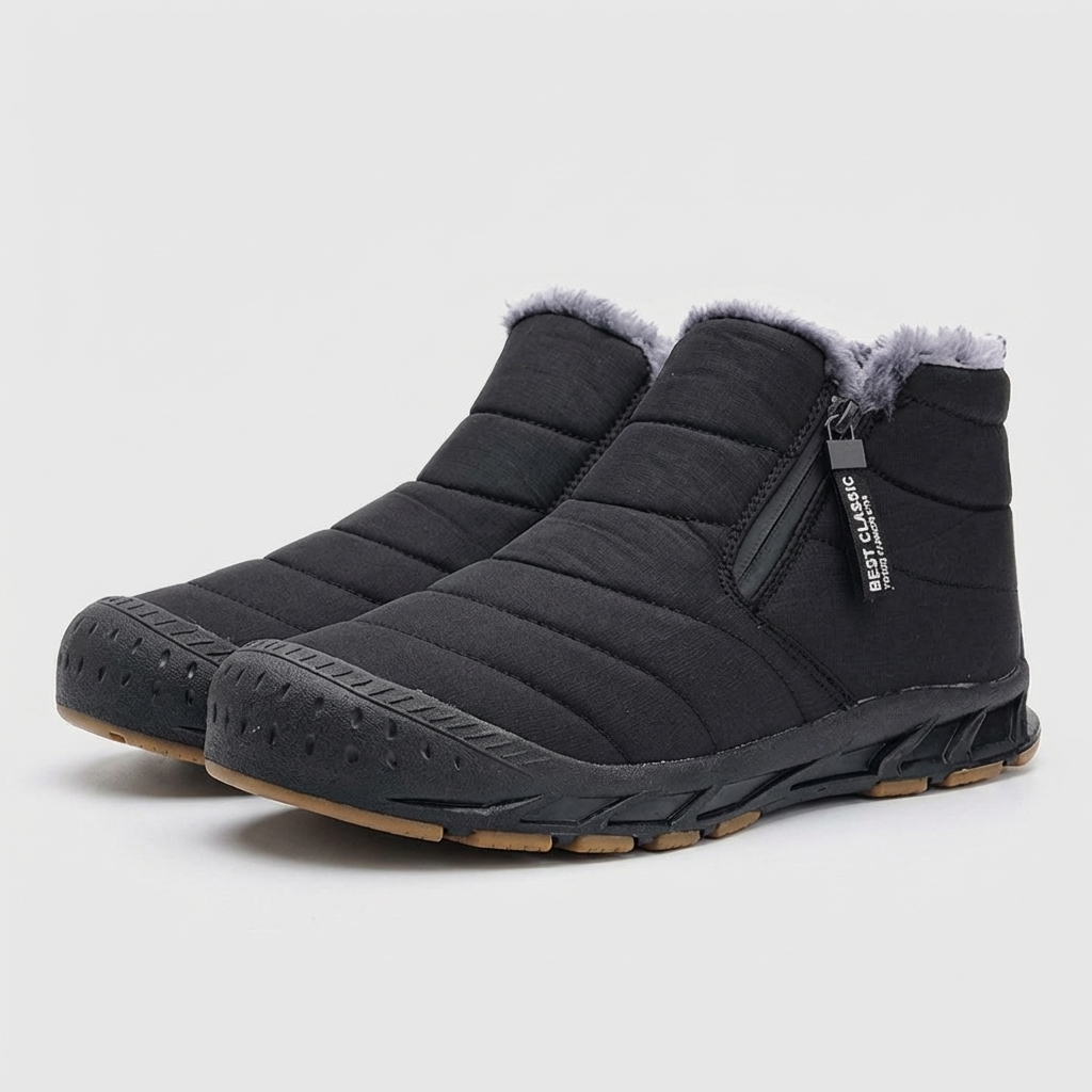MEN’S BOOTS | QUILTED | FAUX-FUR LINED | SLIP-ON