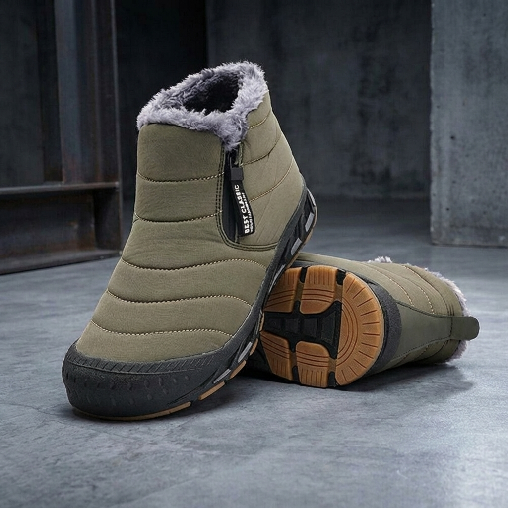 MEN’S BOOTS | QUILTED | FAUX-FUR LINED | SLIP-ON