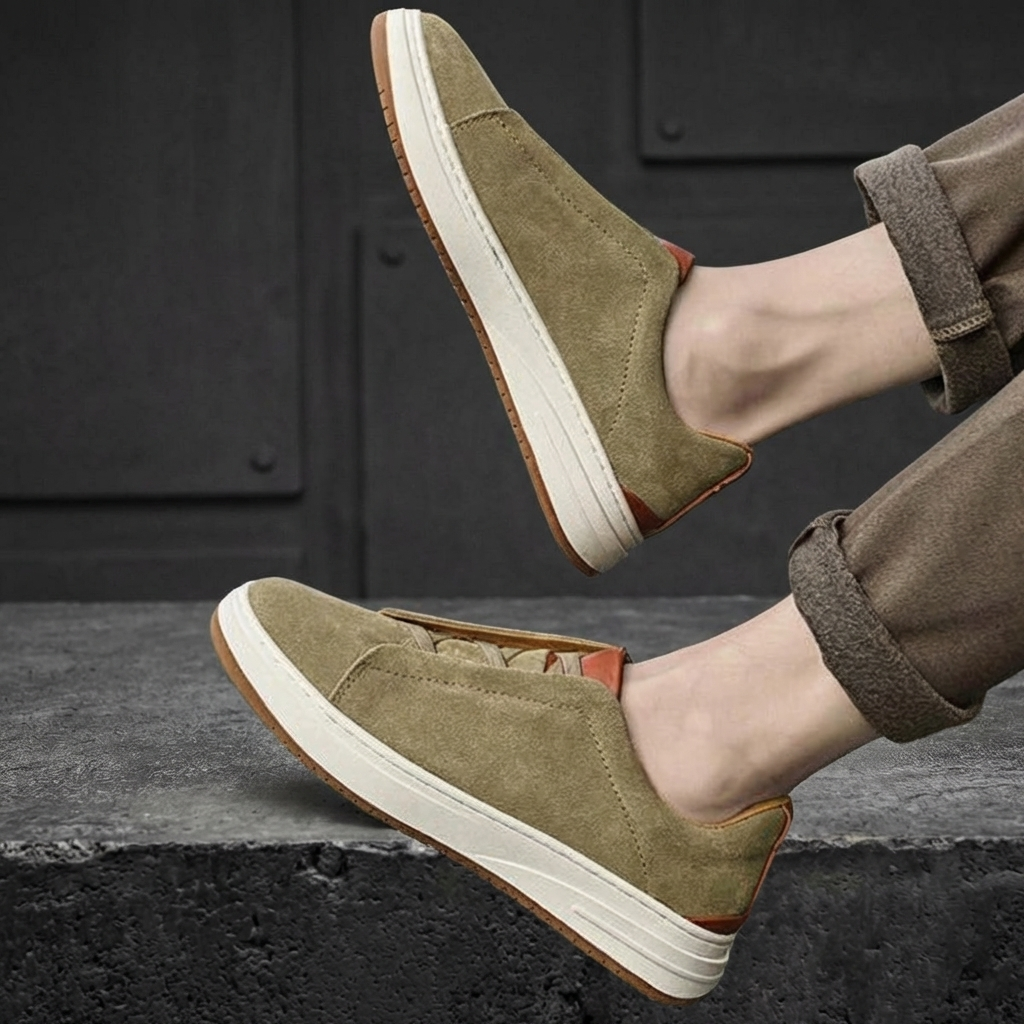 MEN’S SNEAKERS | SLIP-ON | ELASTIC PANEL | LOW-TOP CASUAL