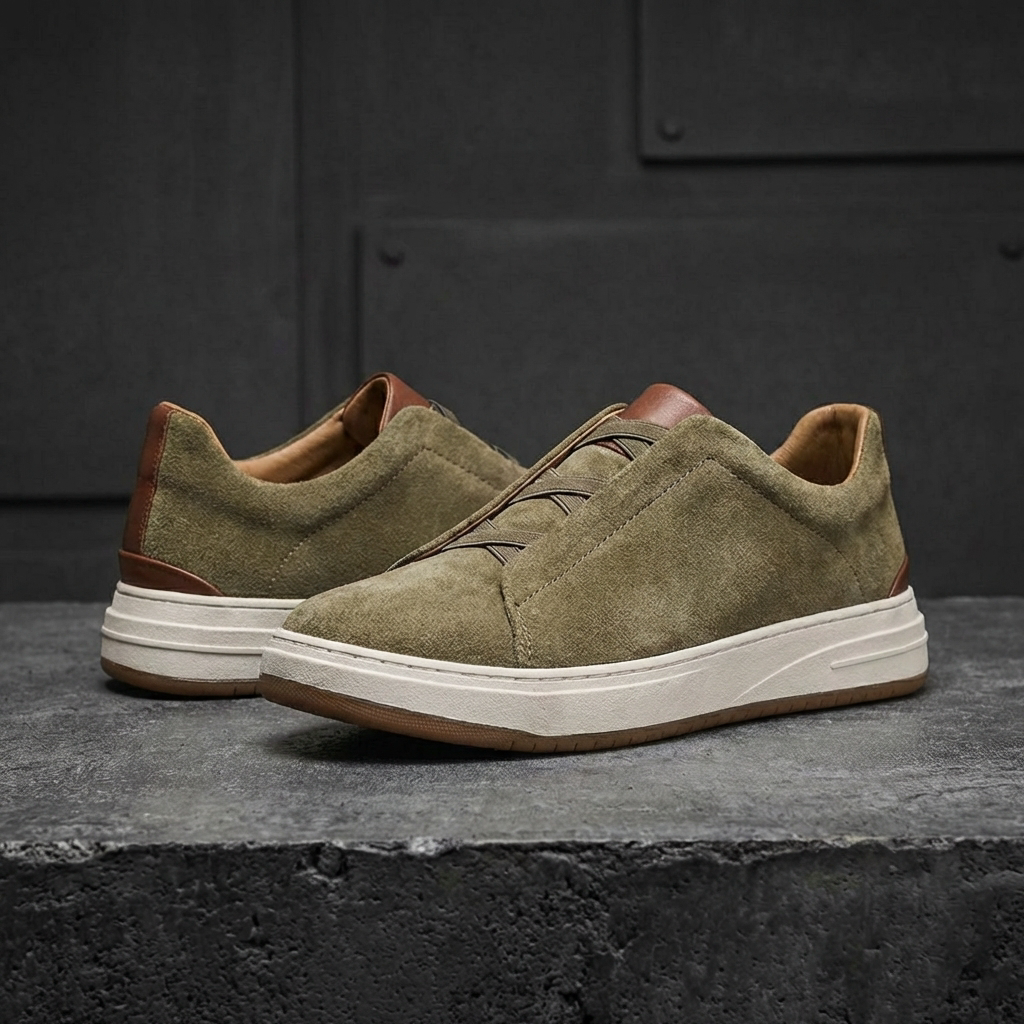 MEN’S SNEAKERS | SLIP-ON | ELASTIC PANEL | LOW-TOP CASUAL