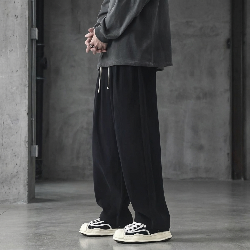 MEN’S TROUSERS | ELASTIC WAIST | WIDE LEG
