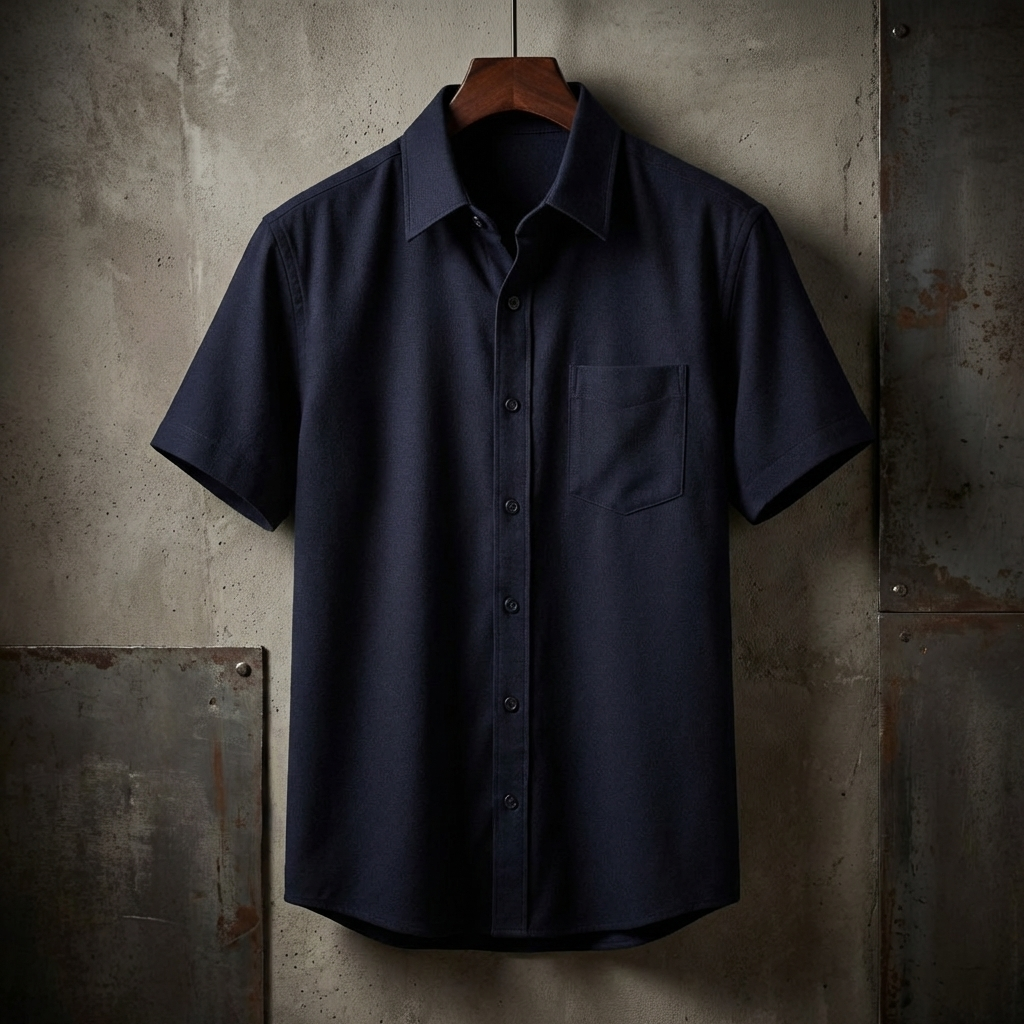 Men’s Button-Front Short-Sleeve Shirt | Chest Pocket