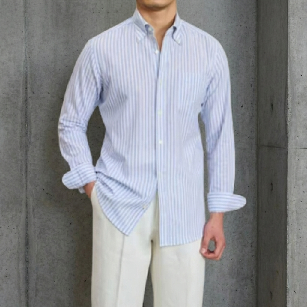 MEN’S SHIRT | LINEN BLEND | LONG SLEEVE | CASUAL