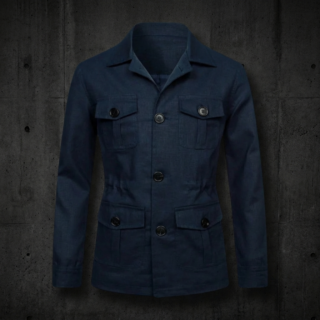MEN’S COAT | POLYESTER LINEN | FIELD | STRUCTURED FIT