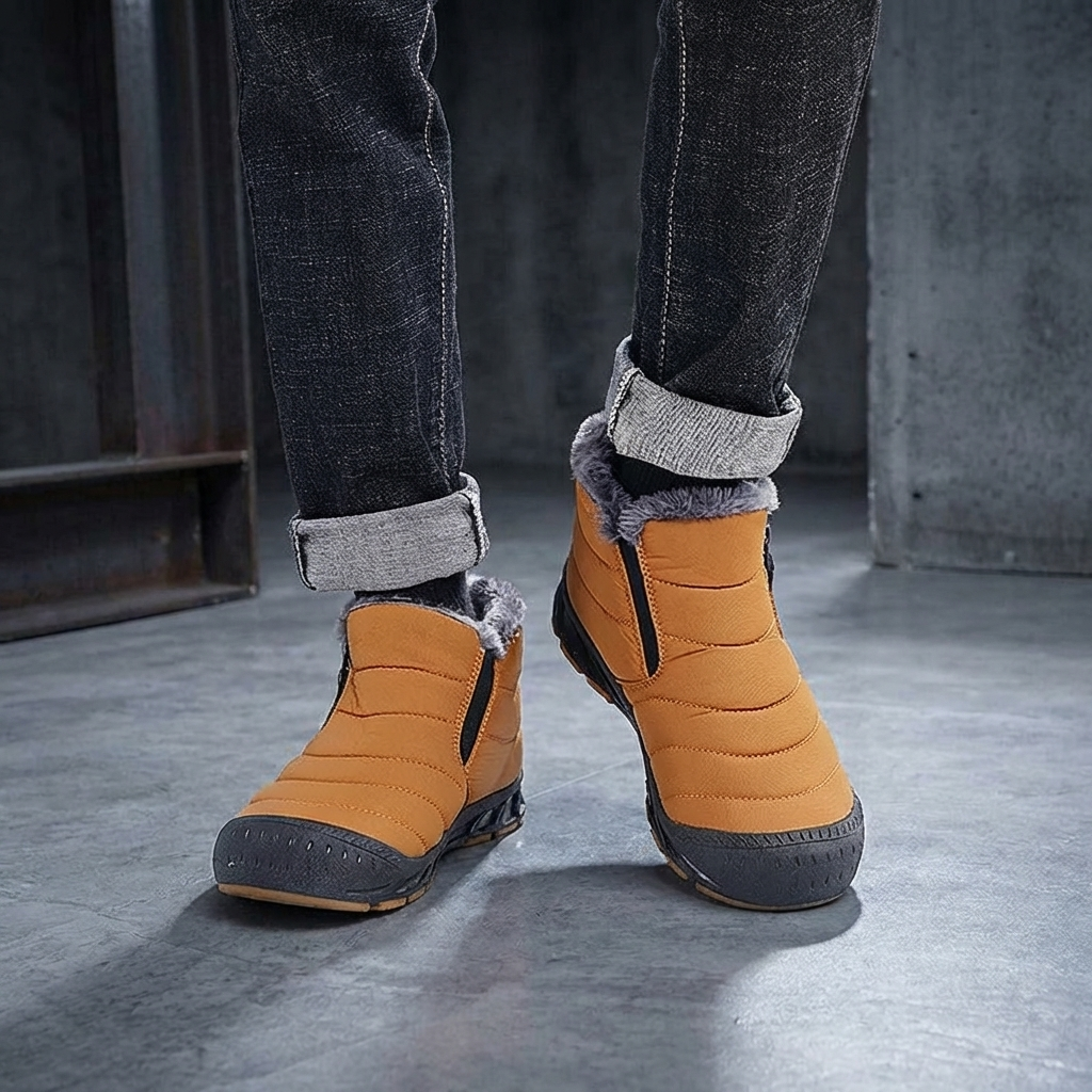 MEN’S BOOTS | QUILTED | FAUX-FUR LINED | SLIP-ON