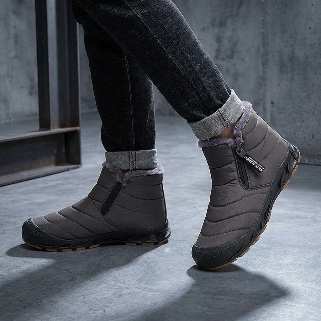 MEN’S BOOTS | QUILTED | FAUX-FUR LINED | SLIP-ON