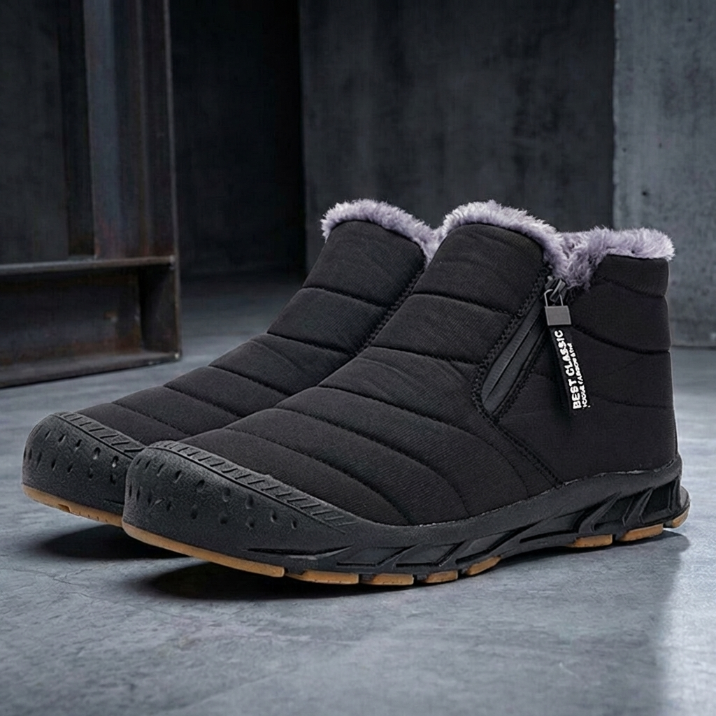 MEN’S BOOTS | QUILTED | FAUX-FUR LINED | SLIP-ON