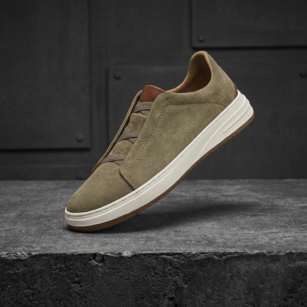 MEN’S SNEAKERS | SLIP-ON | ELASTIC PANEL | LOW-TOP CASUAL
