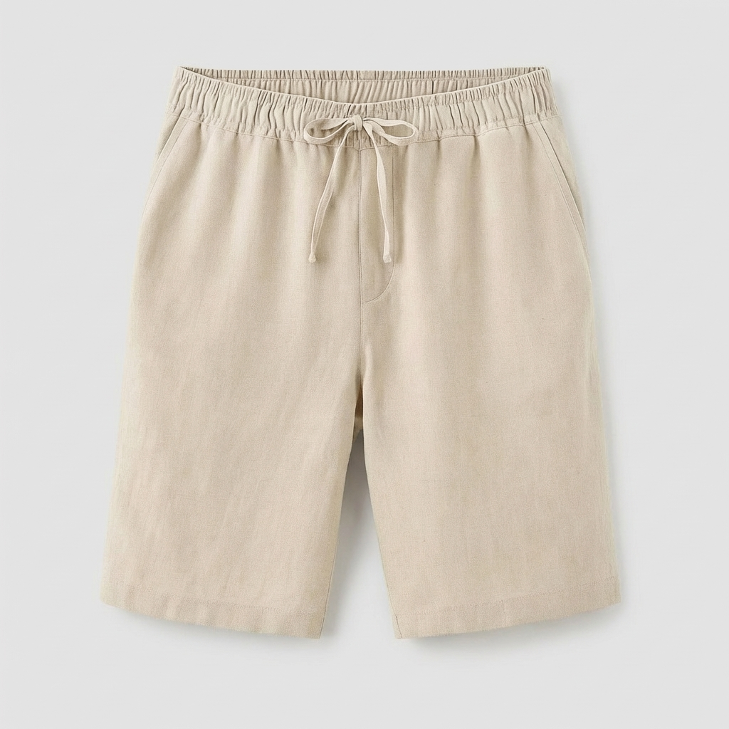 MEN’S SHORTS | LINEN BLEND | STRAIGHT WIDE FIT