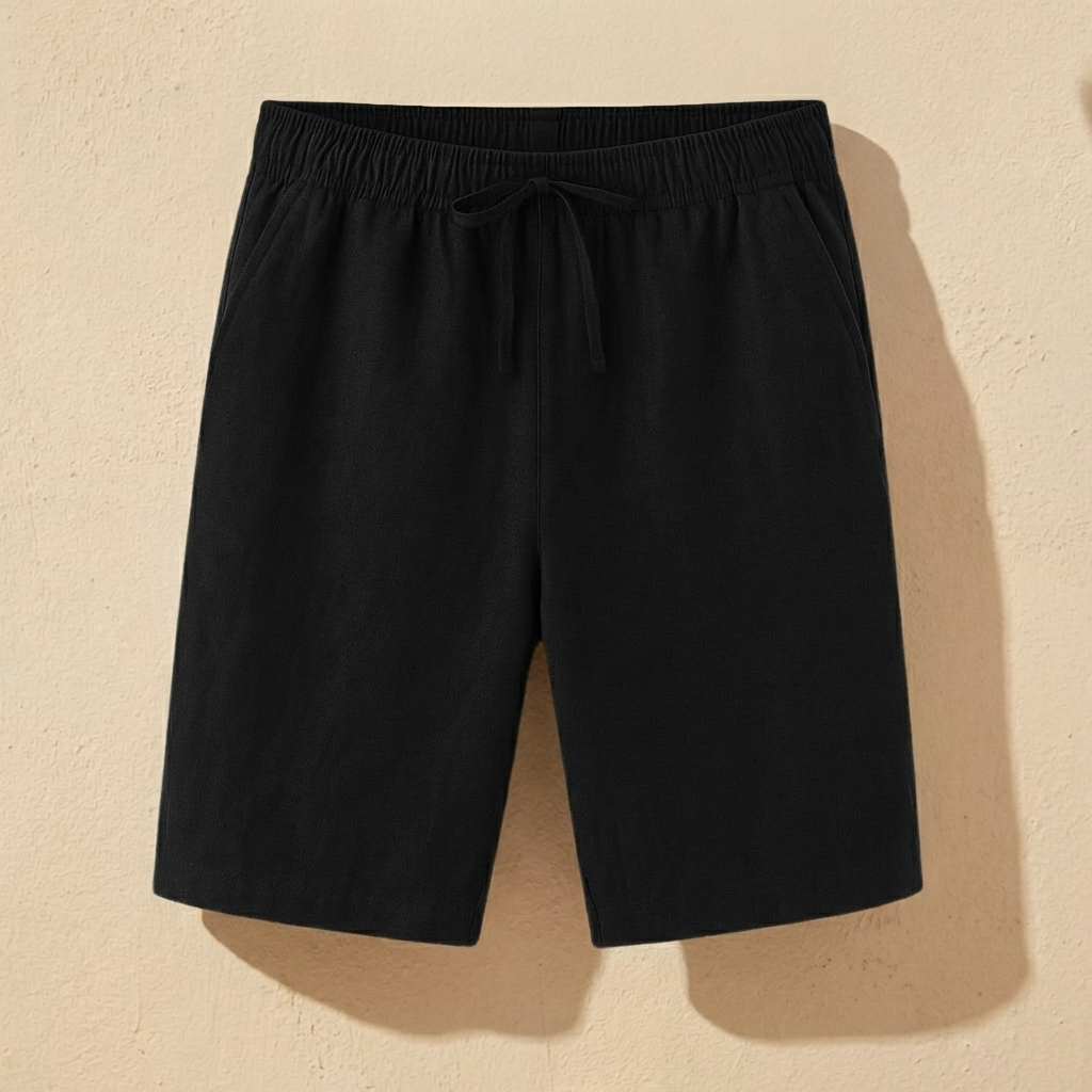 MEN’S SHORTS | LINEN BLEND | STRAIGHT WIDE FIT