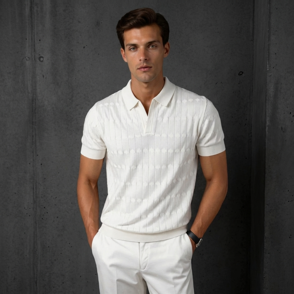 MEN’S POLO | TEXTURED KNIT | SHORT SLEEVE