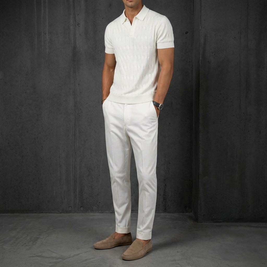 MEN’S POLO | TEXTURED KNIT | SHORT SLEEVE