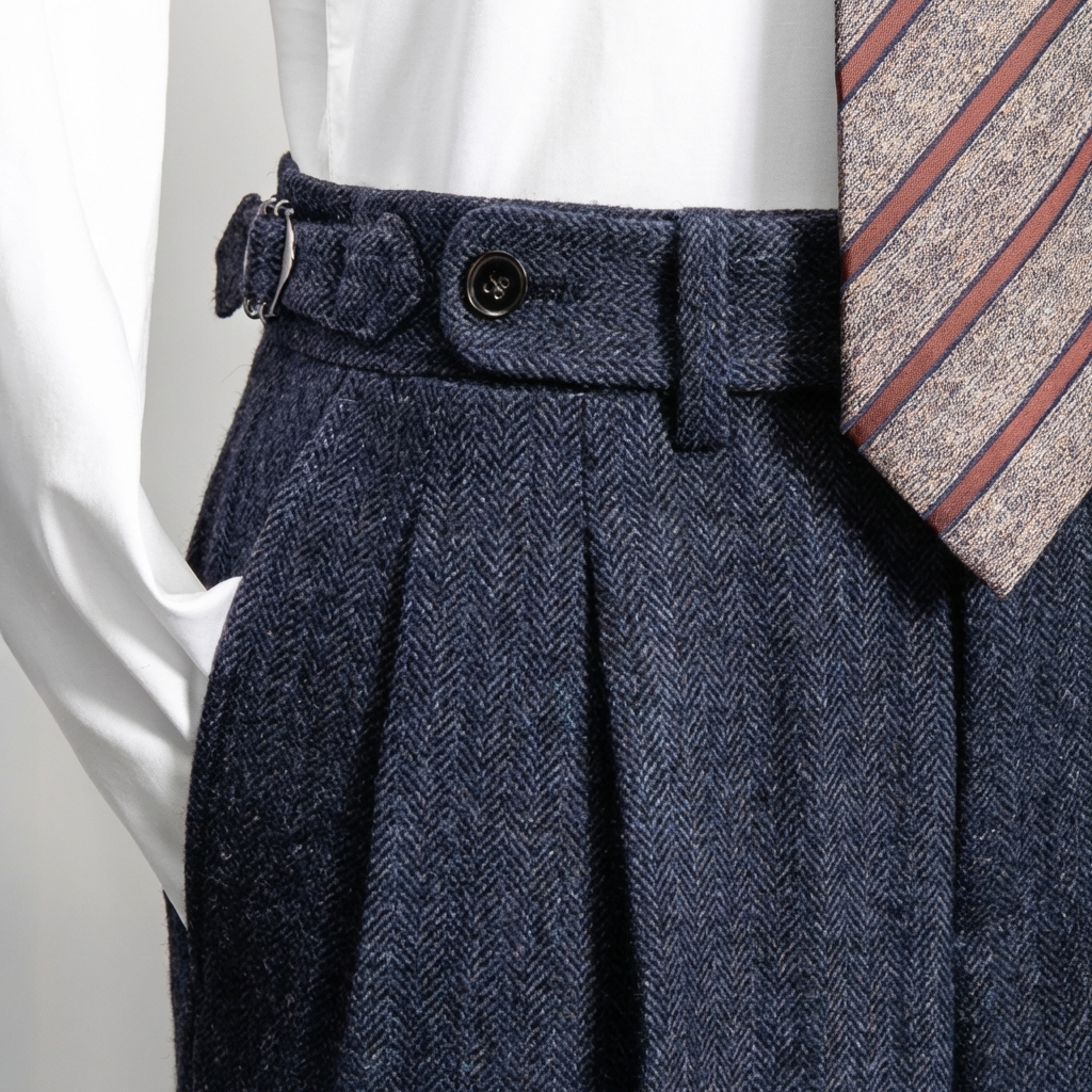 MEN’S TROUSERS | PLEATED | TAILORED FIT | BUTTON-TAB WAIST