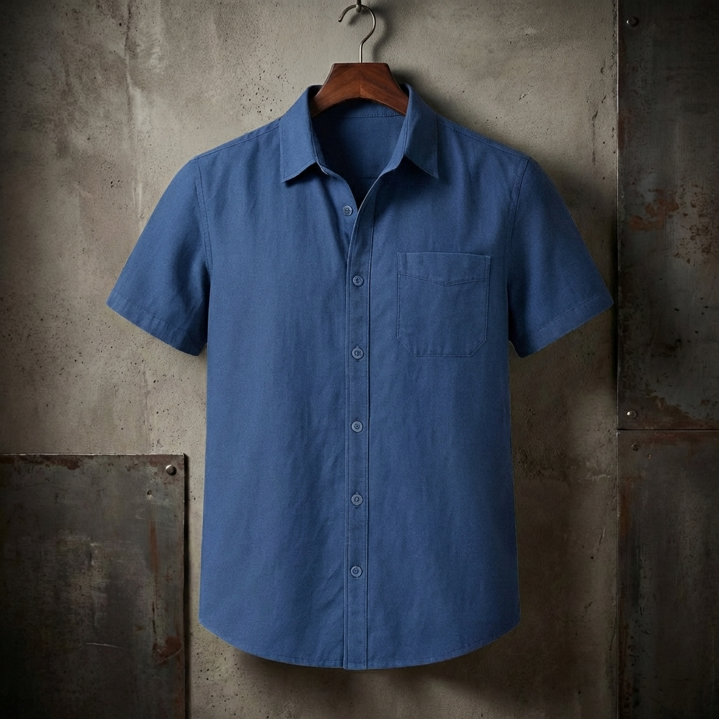 Men’s Button-Front Short-Sleeve Shirt | Chest Pocket