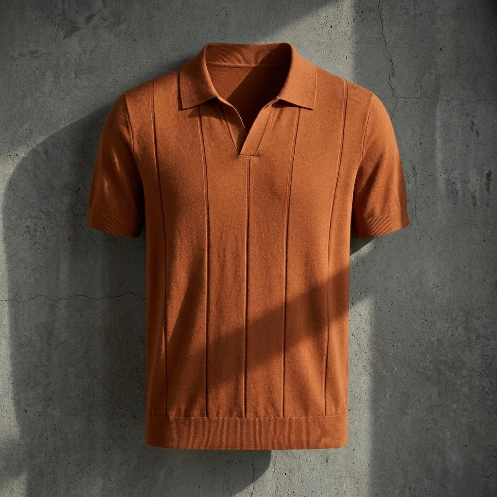 MEN’S POLO | RIBBED COTTON | SHORT SLEEVE