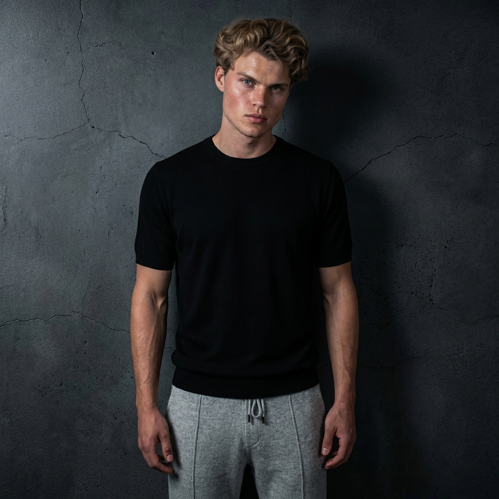 MEN’S KNIT POLO | WOOL | SHORT SLEEVE | MICRO-TEXTURE