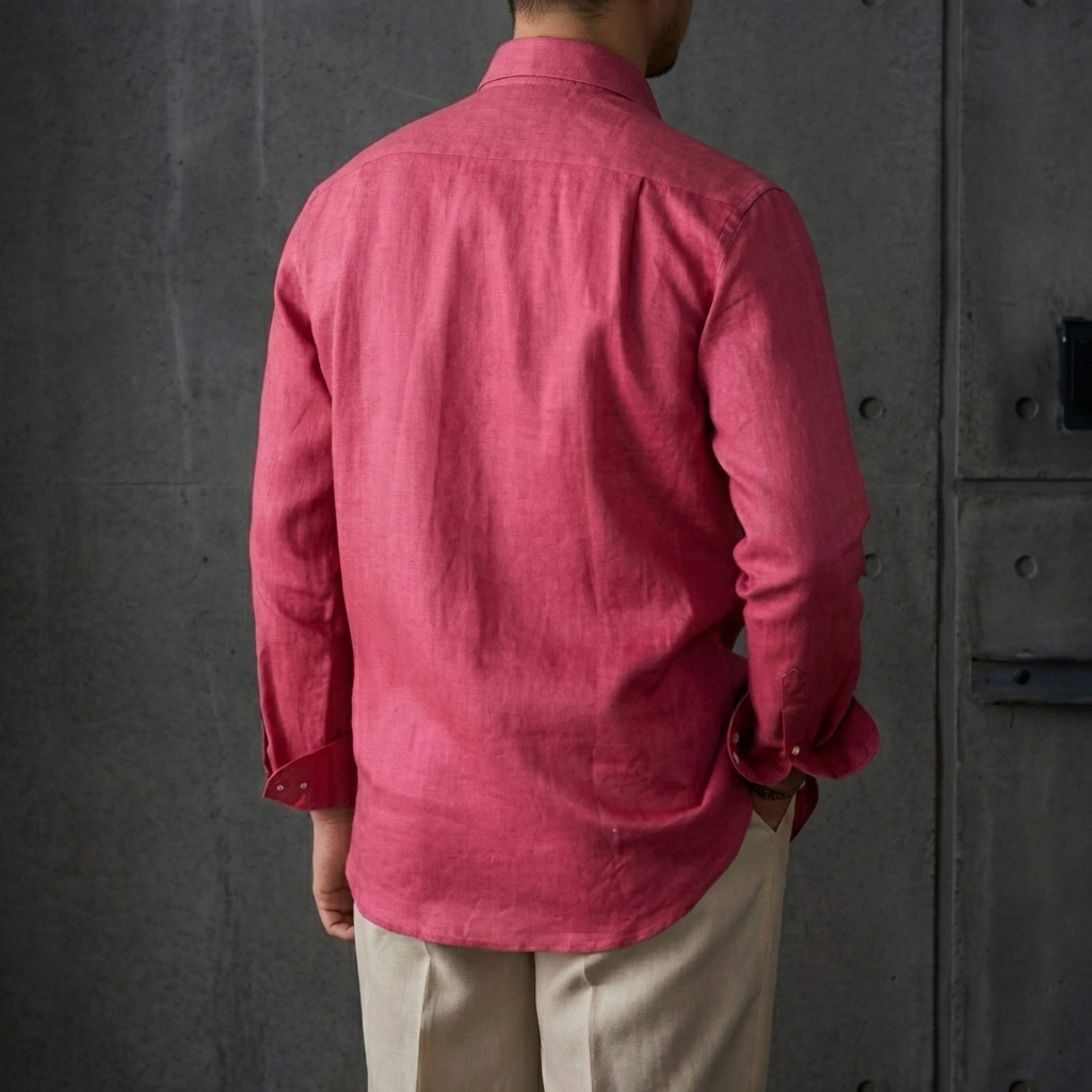 MEN’S SHIRT | LINEN BLEND | LONG SLEEVE | CASUAL